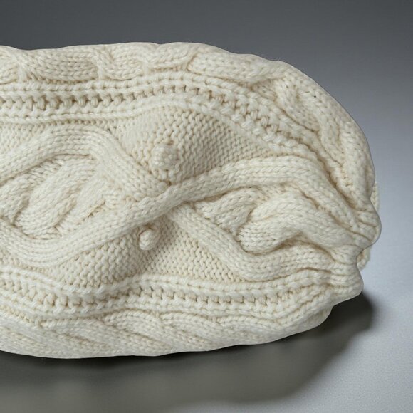 ZARA Cream Cable Knit Sweater with Peplum Hem - Picture 4 of 5